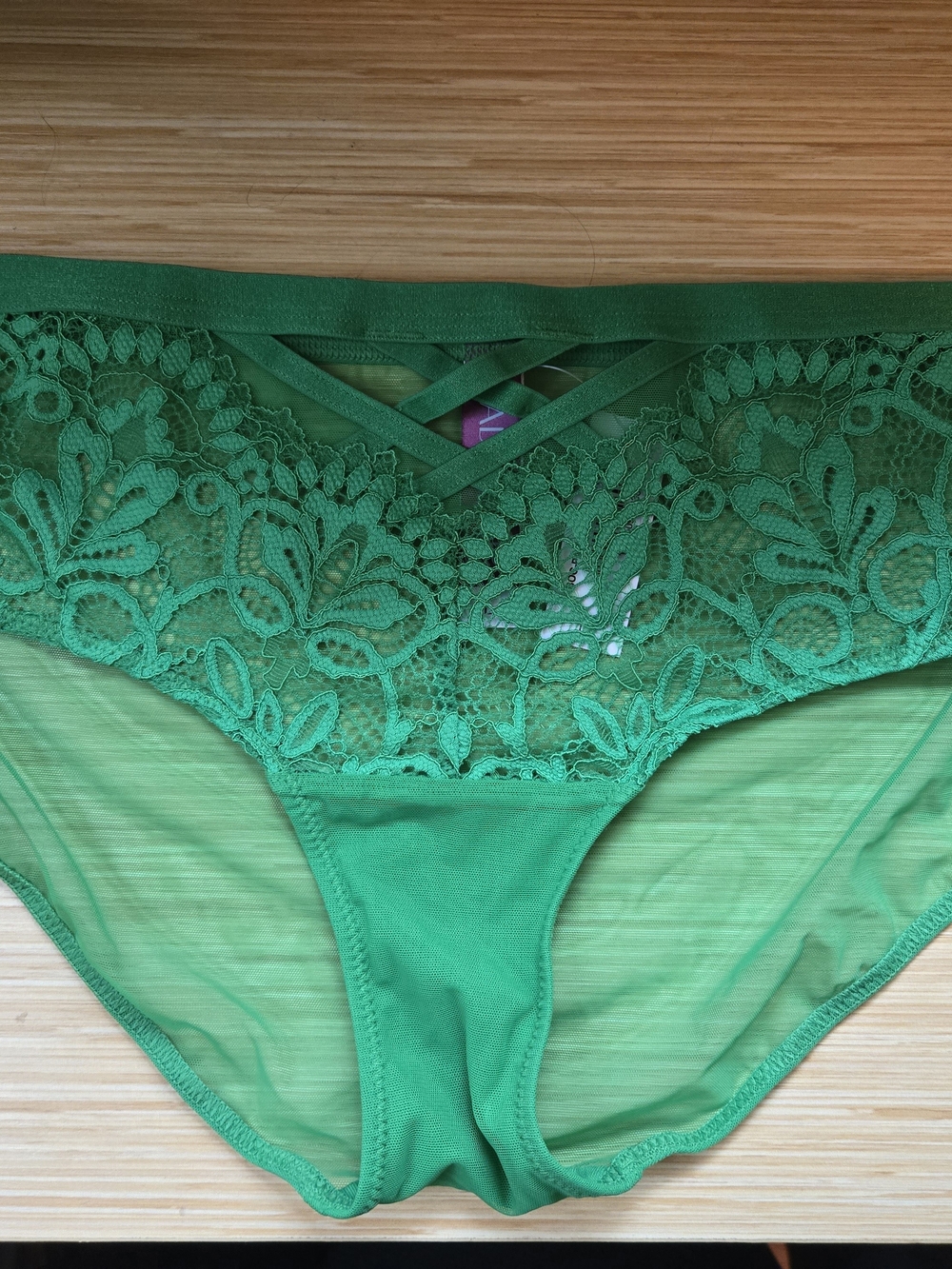 Lace Balconette 3-Piece Set - Fern Green - Picture 3 of 6